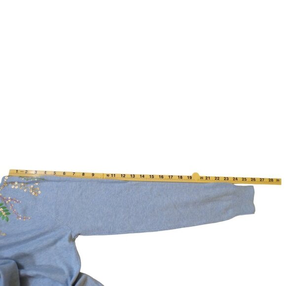 Sundance Sequin Embroidered Cotton Cardigan Mother of Pearl buttons Sz S #909 - Picture 9 of 13